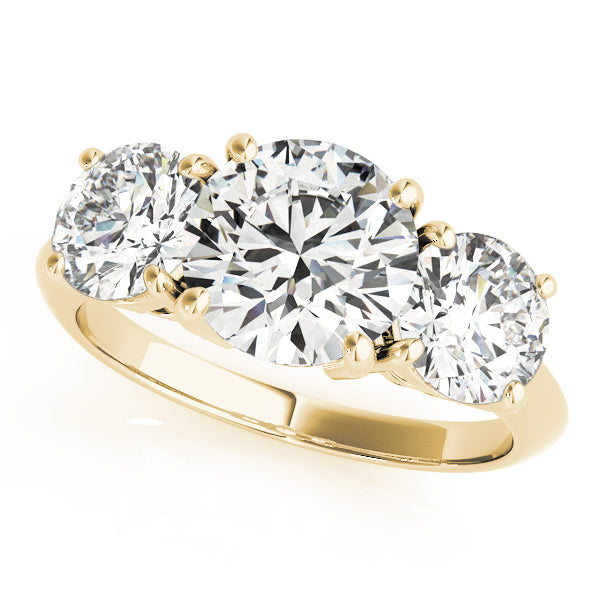 Round Three-Stone Diamond Engagement Ring · 3.50 ct tw
