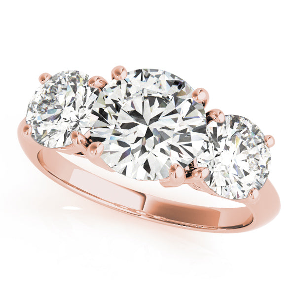 Round Three-Stone Diamond Engagement Ring · 3.50 ct tw
