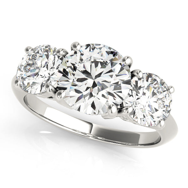 Round Three-Stone Diamond Engagement Ring · 3.50 ct tw