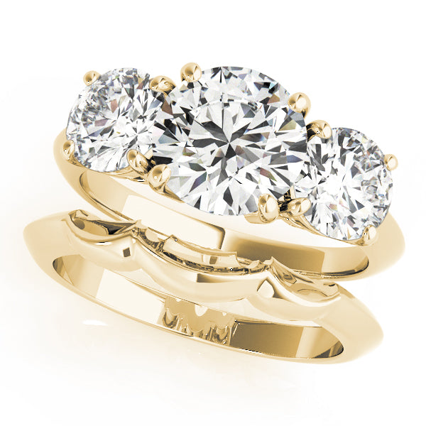 Round Three-Stone Diamond Engagement Ring · 3.50 ct tw