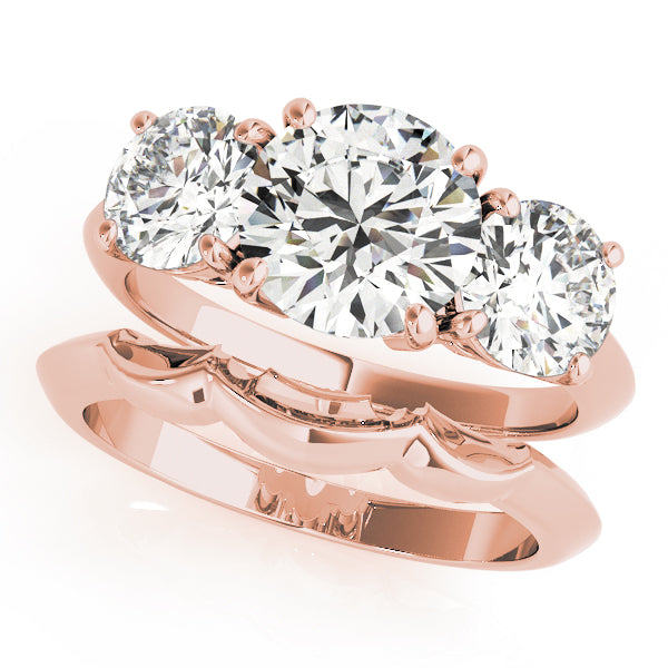 Round Three-Stone Diamond Engagement Ring · 3.50 ct tw