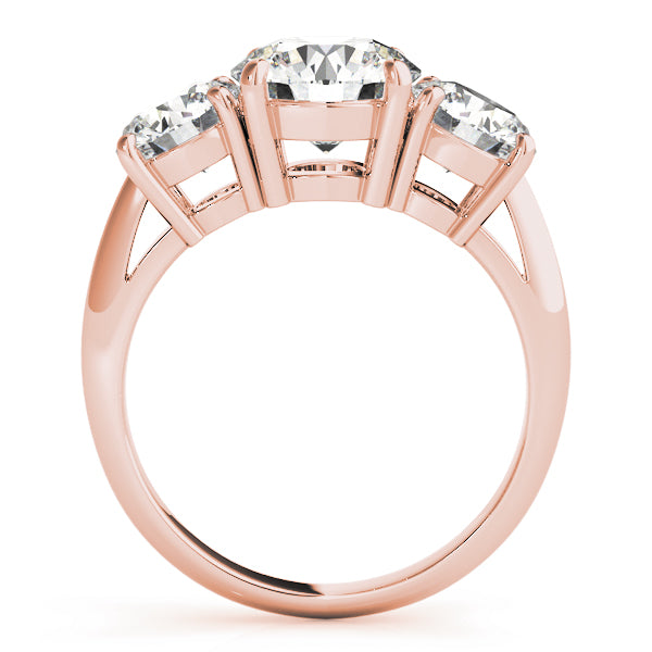 Round Three-Stone Diamond Engagement Ring · 3.50 ct tw