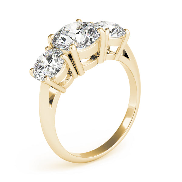 Round Three-Stone Diamond Engagement Ring · 3.50 ct tw