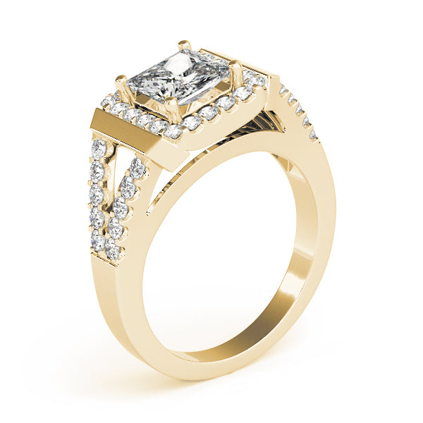 Square Halo & Cushion Diamond Engagement Ring · 0.50 ct tw