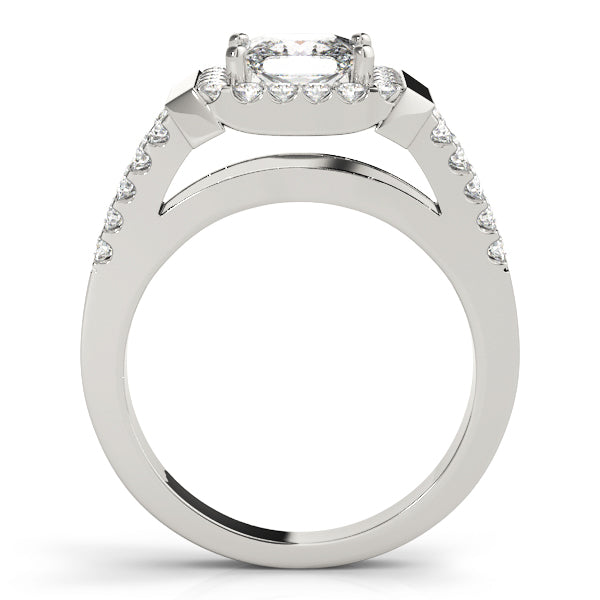 Square Halo & Cushion Diamond Engagement Ring · 0.50 ct tw