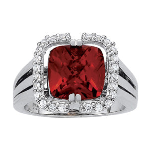 Cushion Princess Gemstone Fashion Ring · 0.24 ct tw