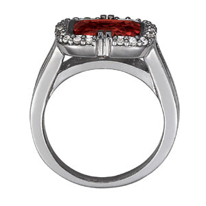 Cushion Princess Gemstone Fashion Ring · 0.24 ct tw