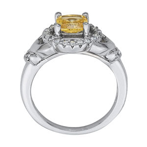 Cushion Princess Gemstone Fashion Ring · 0.26 ct tw