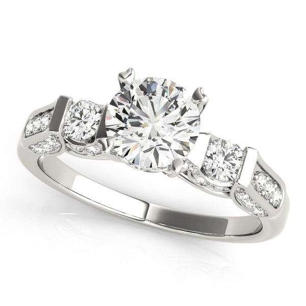 Round Three-Stone Diamond Engagement Ring · 1.53 ct tw