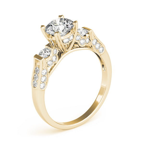 Round Three-Stone Diamond Engagement Ring · 1.53 ct tw