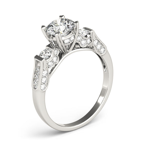 Round Three-Stone Diamond Engagement Ring · 1.53 ct tw