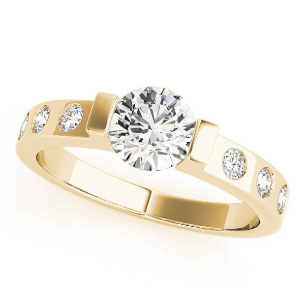 Round Single Row Prong Set Diamond Engagement Ring · 1.04 ct tw