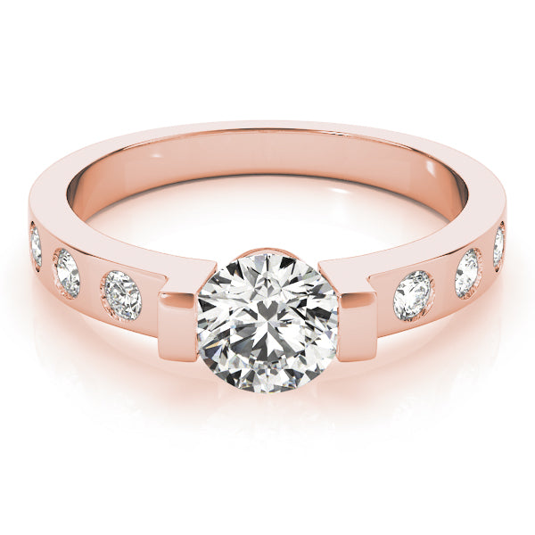 Round Single Row Prong Set Diamond Engagement Ring · 1.04 ct tw