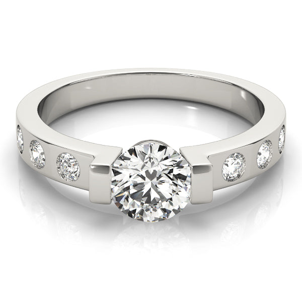 Round Single Row Prong Set Diamond Engagement Ring · 1.49 ct tw