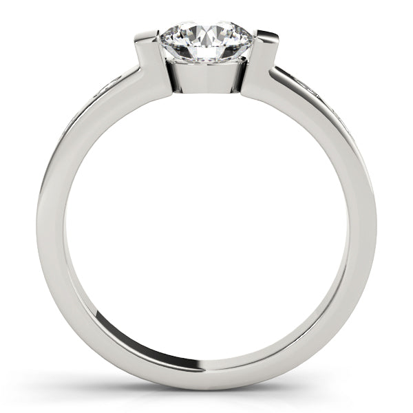 Round Single Row Prong Set Diamond Engagement Ring · 1.04 ct tw