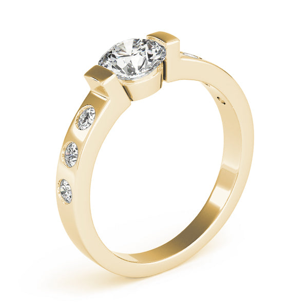 Round Single Row Prong Set Diamond Engagement Ring · 1.04 ct tw