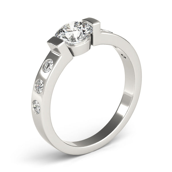 Round Single Row Prong Set Diamond Engagement Ring · 1.49 ct tw