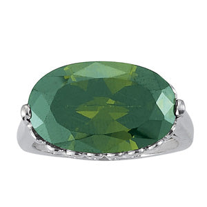 Oval Gemstone Fashion Ring · 0.08 ct tw