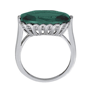 Oval Gemstone Fashion Ring · 0.08 ct tw