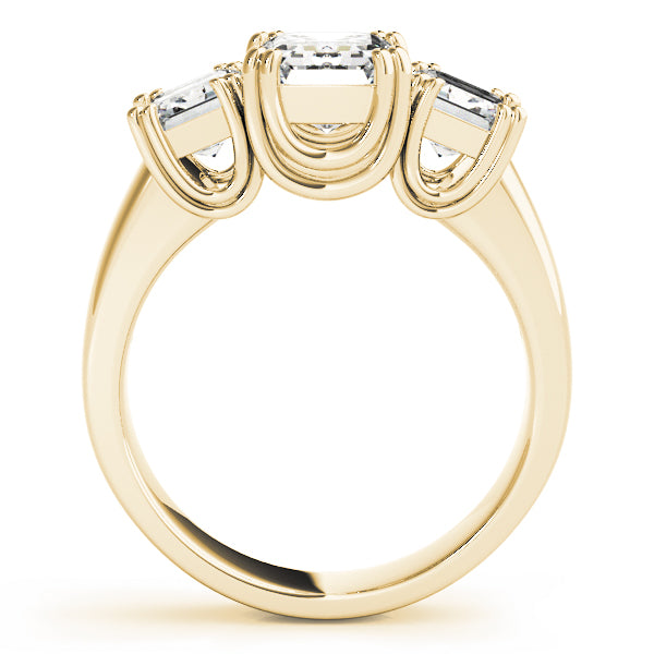 Emerald Three-Stone Diamond Engagement Ring · 3.20 ct tw