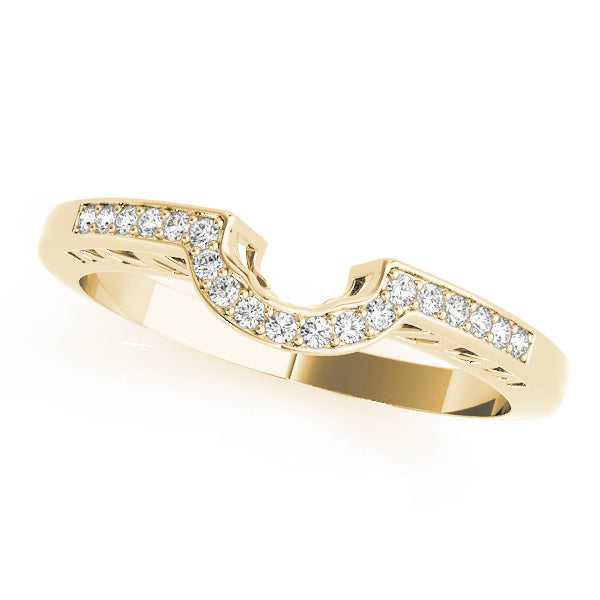 Curved Diamond Wedding Band · 0.10 ct tw