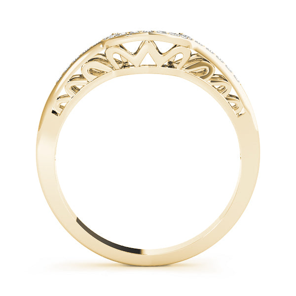 Curved Diamond Wedding Band · 0.10 ct tw
