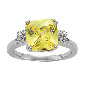 Cushion Princess Gemstone Fashion Ring · 0.12 ct tw