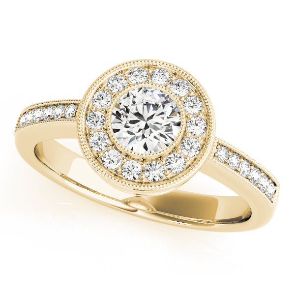 Round Halo Diamond Engagement Ring · 0.75 ct tw