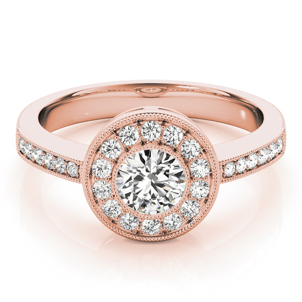 Round Halo Diamond Engagement Ring · 0.75 ct tw