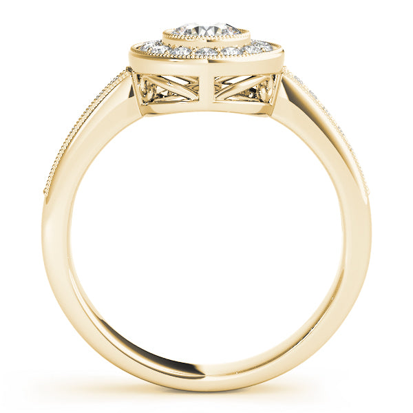 Round Halo Diamond Engagement Ring · 0.75 ct tw
