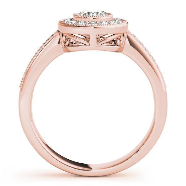 Round Halo Diamond Engagement Ring · 0.75 ct tw