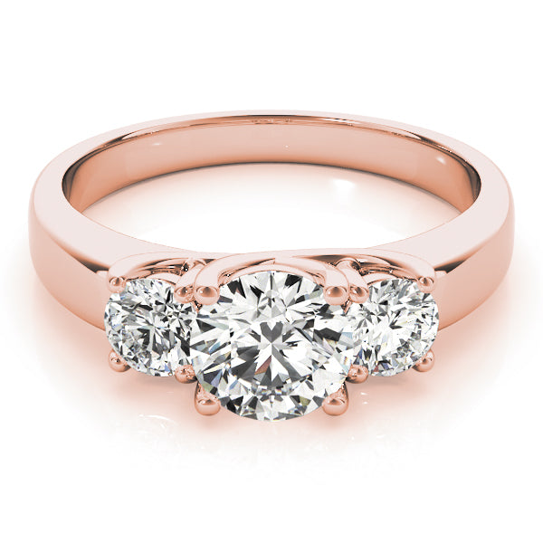 Round Three-Stone Diamond Engagement Ring · 1.00 ct tw