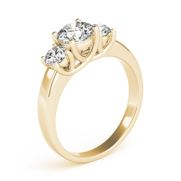 Round Three-Stone Diamond Engagement Ring · 1.55 ct tw