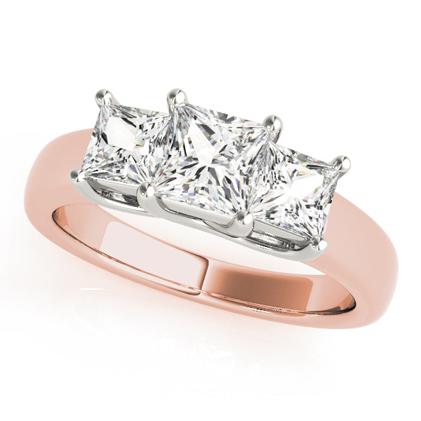 Square Three-Stone Princess Diamond Engagement Ring · 0.74 ct tw