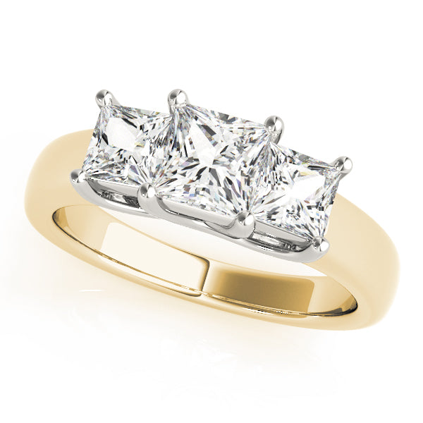 Square Three-Stone Princess Diamond Engagement Ring · 2.55 ct tw