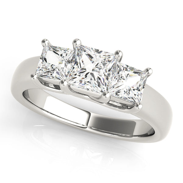 Square Three-Stone Princess Diamond Engagement Ring · 0.74 ct tw