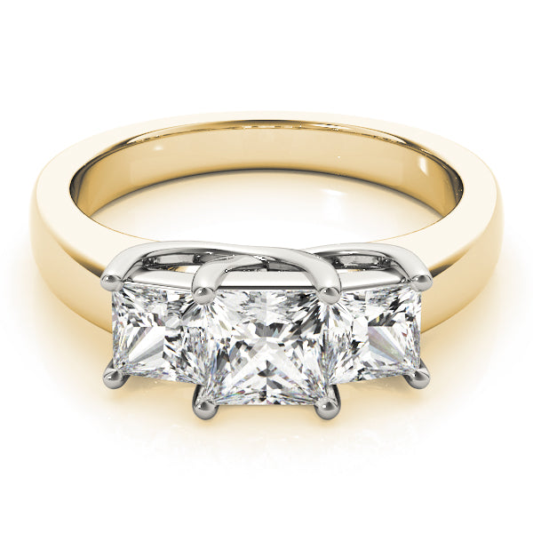 Square Three-Stone Princess Diamond Engagement Ring · 0.74 ct tw
