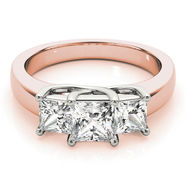 Square Three-Stone Princess Diamond Engagement Ring · 0.74 ct tw