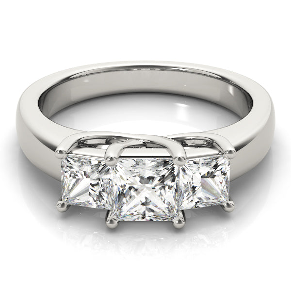 Square Three-Stone Princess Diamond Engagement Ring · 0.90 ct tw