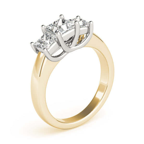 Square Three-Stone Princess Diamond Engagement Ring · 0.74 ct tw
