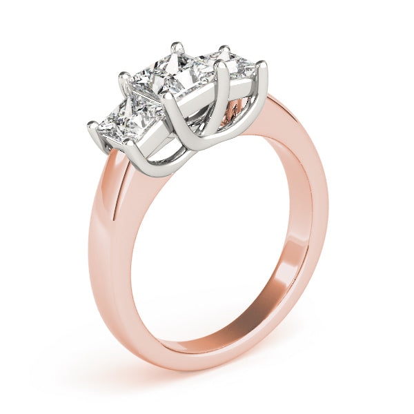 Square Three-Stone Princess Diamond Engagement Ring · 0.74 ct tw