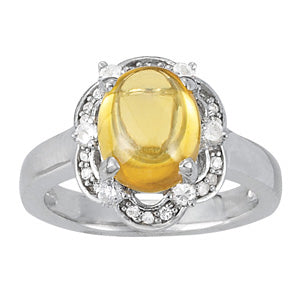 Oval Gemstone Fashion Ring · 0.32 ct tw