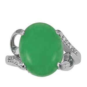 Oval Gemstone Fashion Ring · 0.09 ct tw