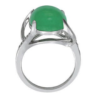 Oval Gemstone Fashion Ring · 0.09 ct tw