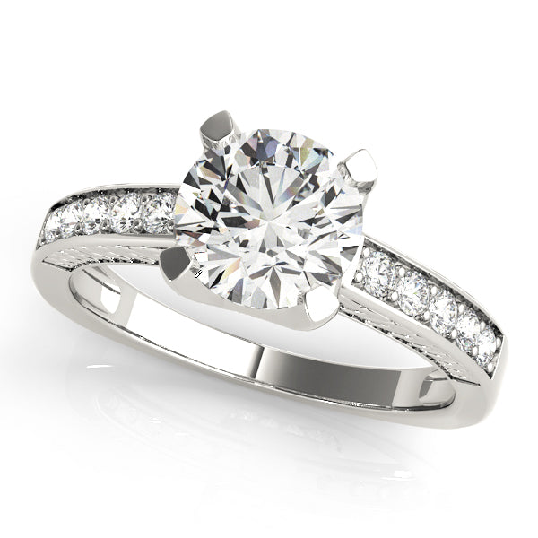 Round Single Row Channel Set Diamond Engagement Ring · 1.76 ct tw