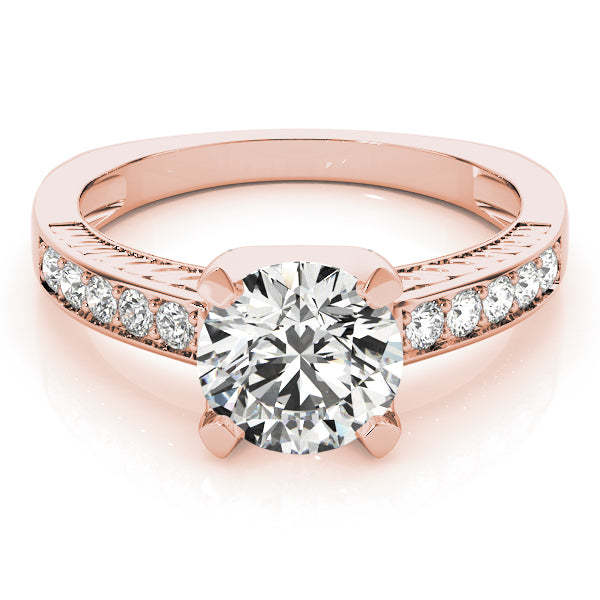 Round Single Row Channel Set Diamond Engagement Ring · 1.76 ct tw