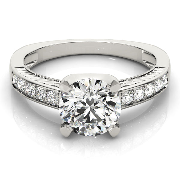 Round Single Row Channel Set Diamond Engagement Ring · 1.76 ct tw