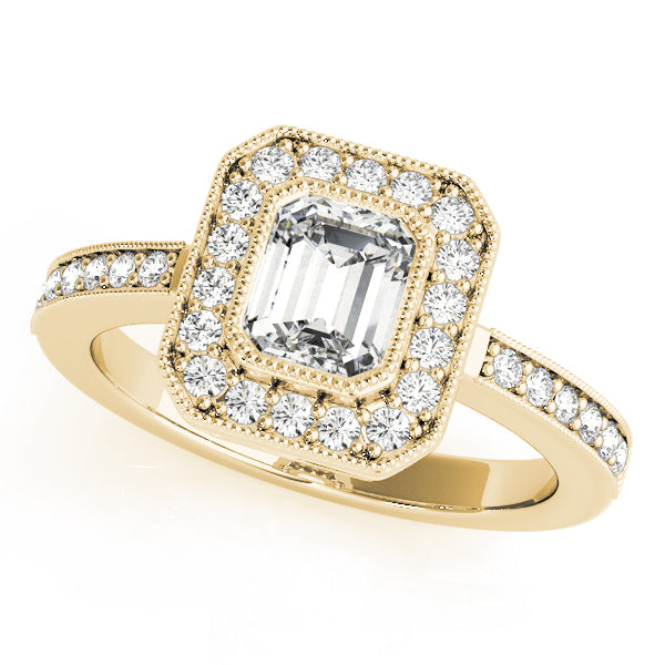 Emerald Halo Diamond Fashion Ring · 0.28 ct tw