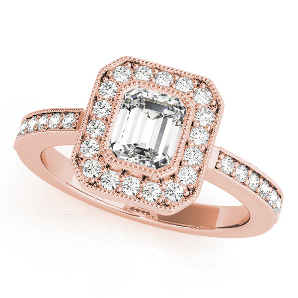 Emerald Halo Diamond Fashion Ring · 0.28 ct tw