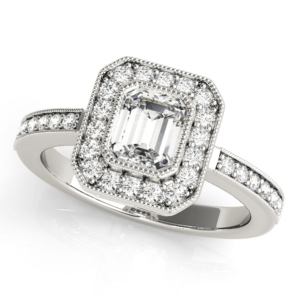 Emerald Halo Diamond Fashion Ring · 0.28 ct tw